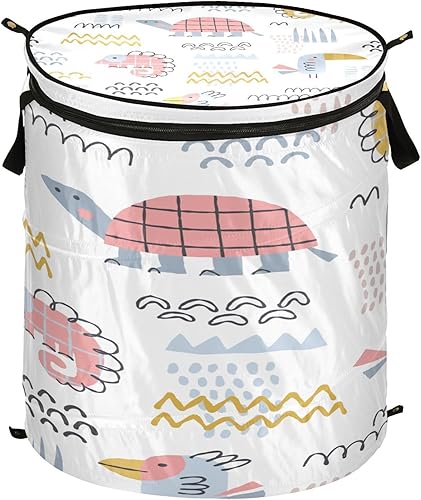bag Decorating foldable storage bins with lids for tool Cute African Birds Animal Turtle Cartoon,cesto para ropa sucia