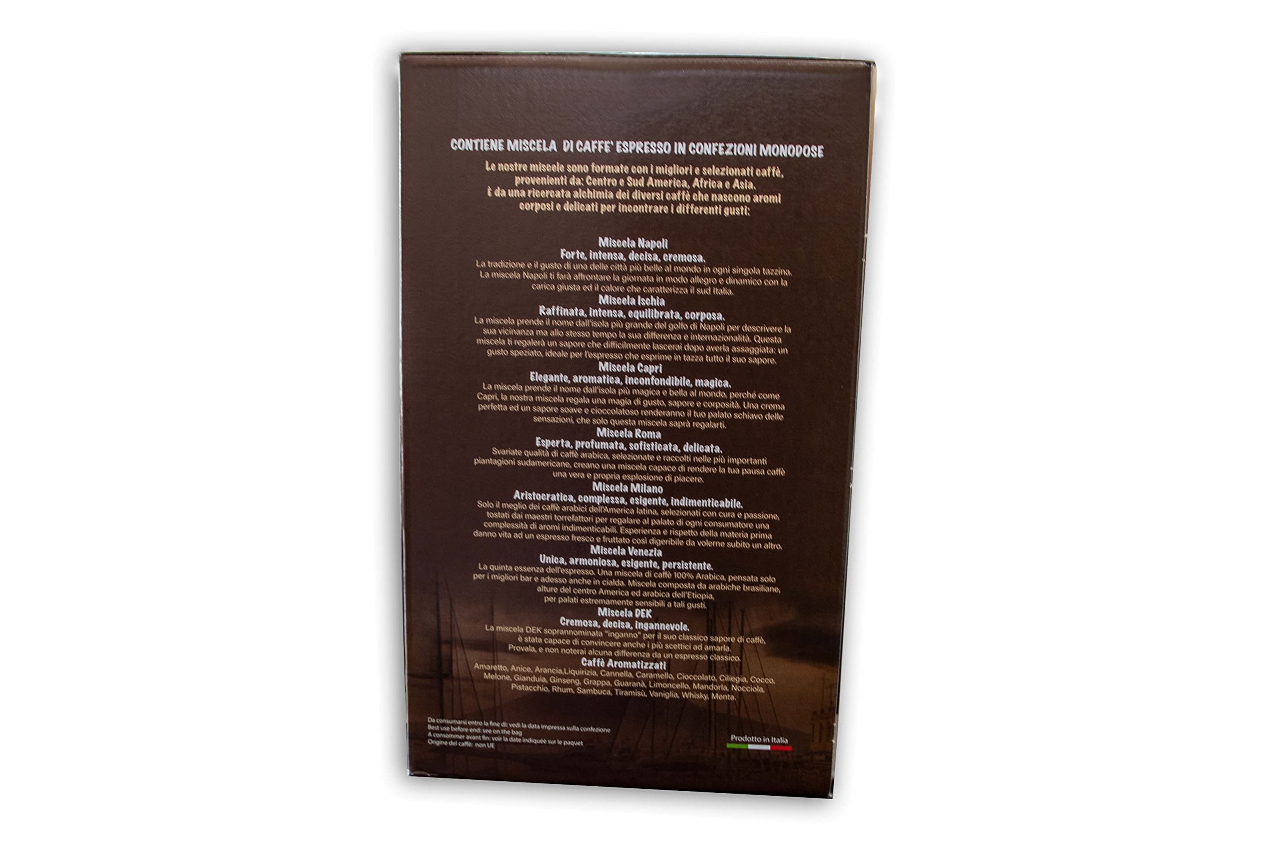 Caffè Vulcanus - Kit degustación 120 monodosis de café aromatizado ESE44 - Degustación de 12 sabores de café aromatizado.