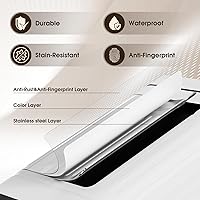 Vista 5 de CEROELDA Cubo de basura pequeño con tapa de 5 litros/1.3 galones, de acero inoxidable, para exteriores, para exteriores, cubo de basura de metal