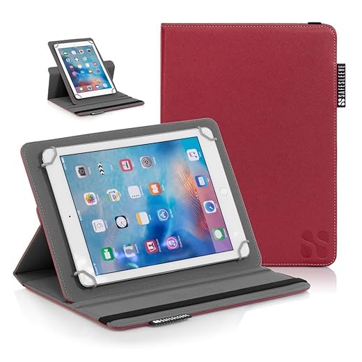 SafeSleeve EMF Protection Anti Radiation iPad Case: Universal Tablet Case for for 9"-10" Tablet Computers Including iPad, iPad Air, iPad Pro 9.7 Galaxy Tab 9.7, Nexus 10, Nook HD+ (Red)