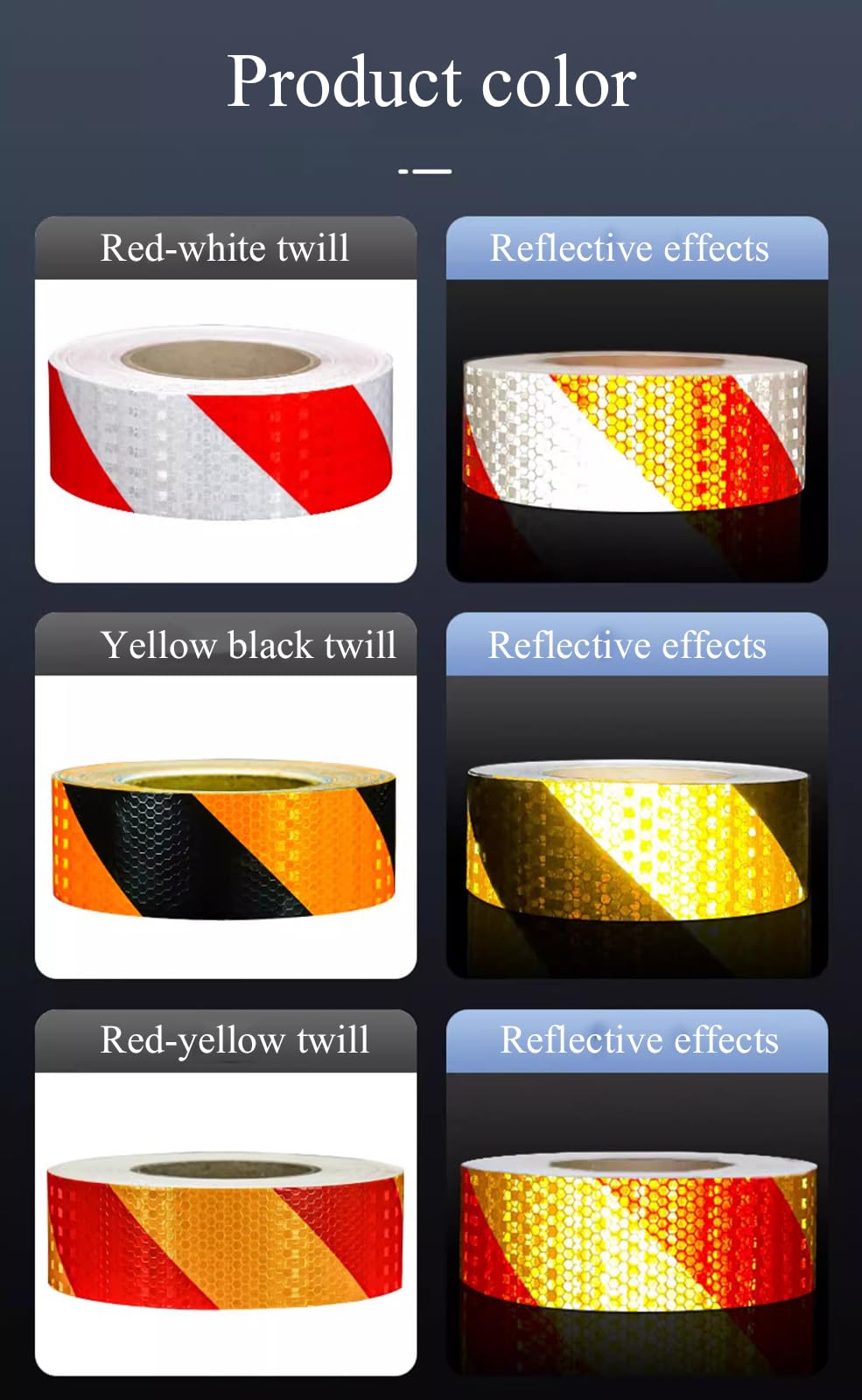 EALLEN Cinta Reflectante Adhesiva, Cinta Reflectante Autoadhesiva De 5/10/15/20/30Cm X 50 M, para Advertencia Camiones Automóviles Bicicletas Vehículos,B,5CM