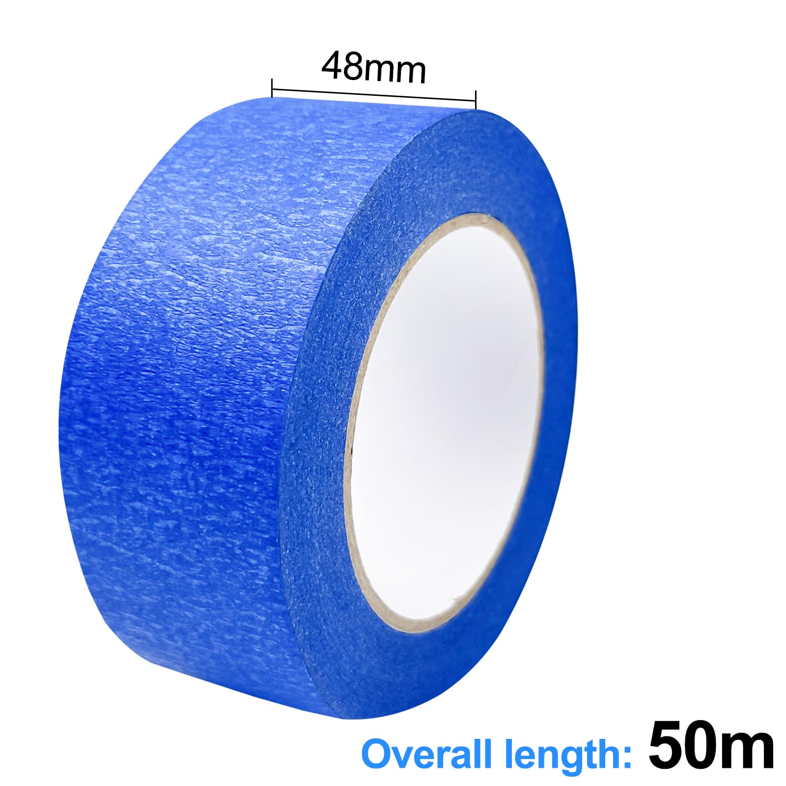 WinGluge 2 Rotoli Nastro di Mascheratura 48mm x 50m, Nastro Carta Imbianchino, Nastro per Mascheratura di Precisione, Nastro Adesivo per Pittura, per Mascheratura Verniciatura Ristrutturare