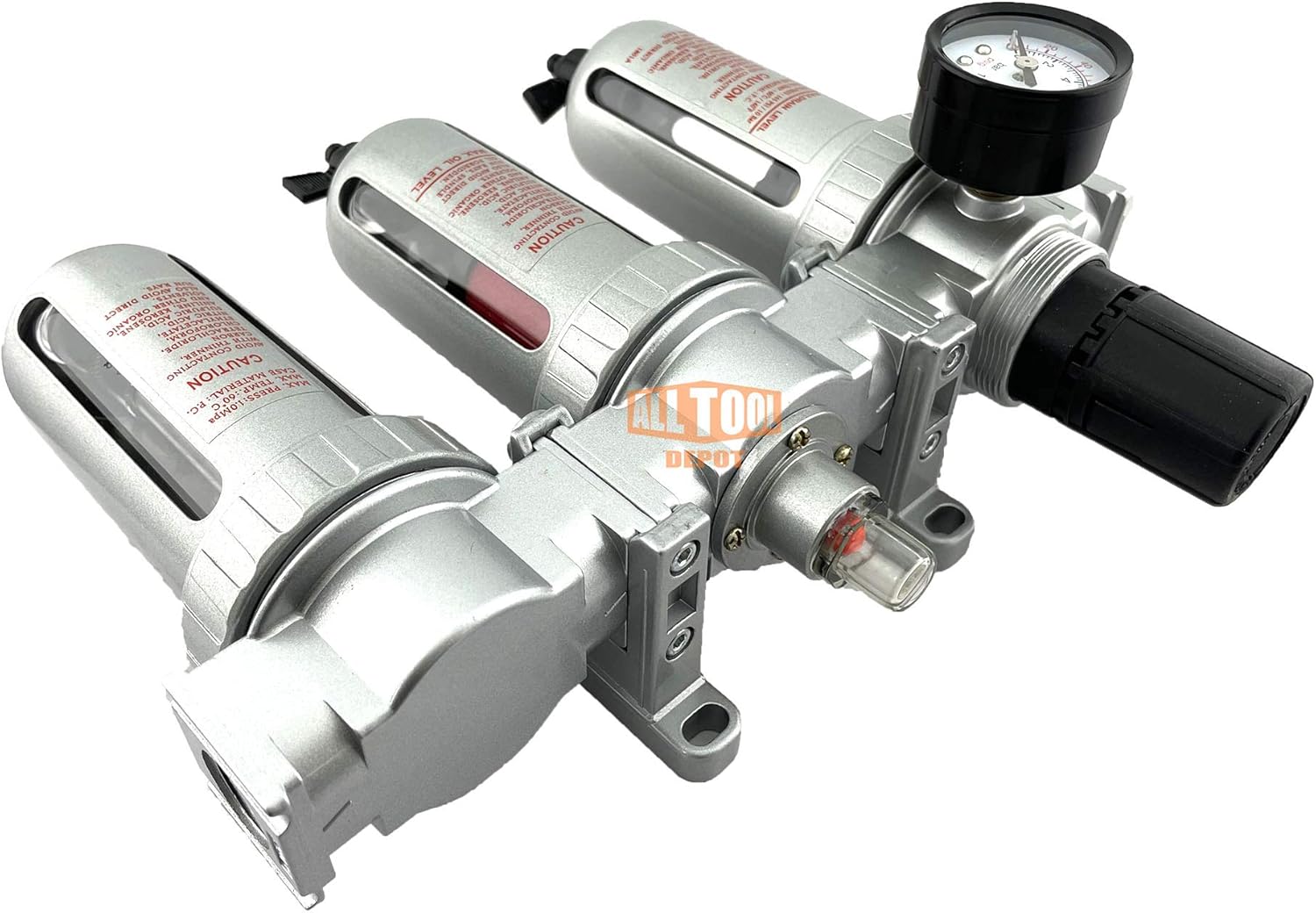 Super Sale 🛒 1/2 NPT MID FLOW Filter Regulator Coalescing Desiccant Dryer System For Compressed Air Lines, Poly Bowls, Great For Paint Spray And Plasma Cutter (MANUAL DRAIN)