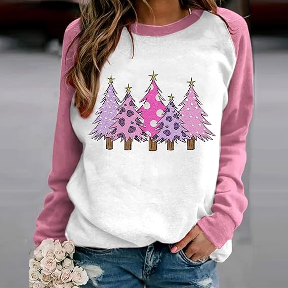 YAOJIWANG Pull Noel Femme Sweat Moche Rigolo T-Shirt à