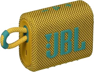 JBL Go 3: Altavoz portátil con Bluetooth, batería incorporada, resistente al agua y al polvo, color amarillo