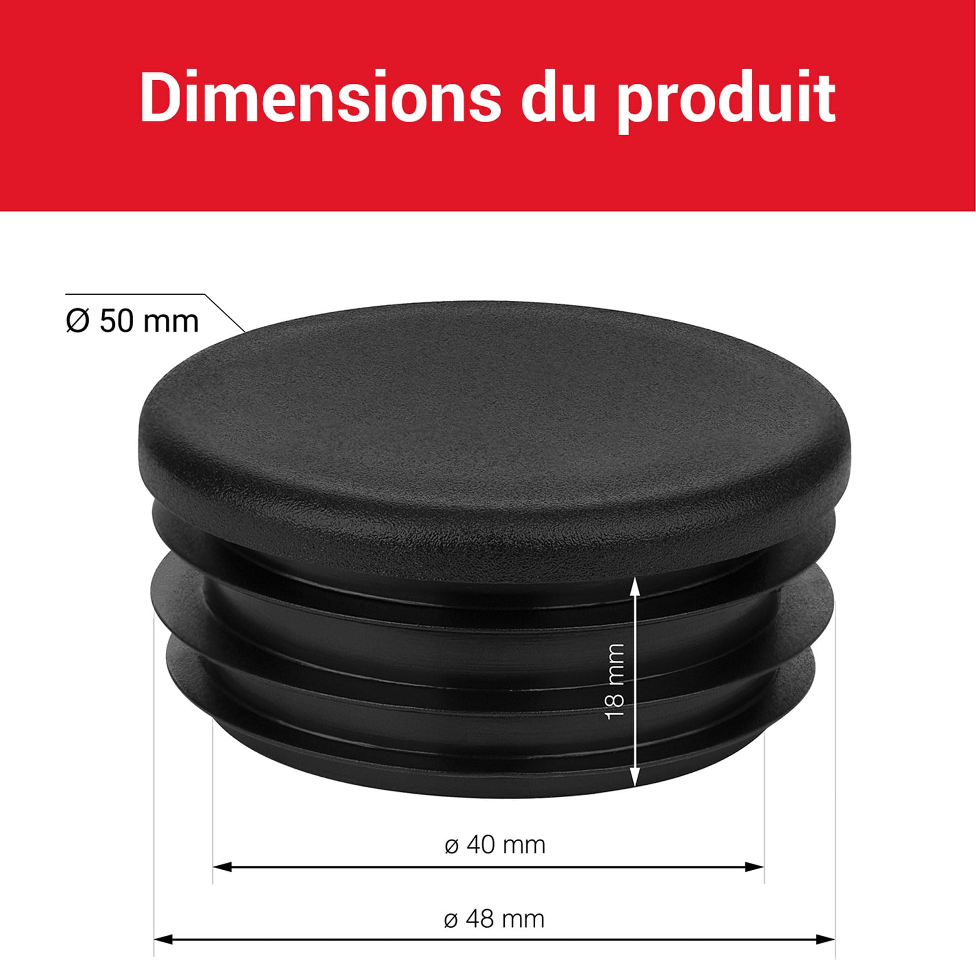 Lot Bouchons Silicone Noir – Diamètres 2 à 50 Mm, étanches, Anti-poussière, Qualité Alimentaire