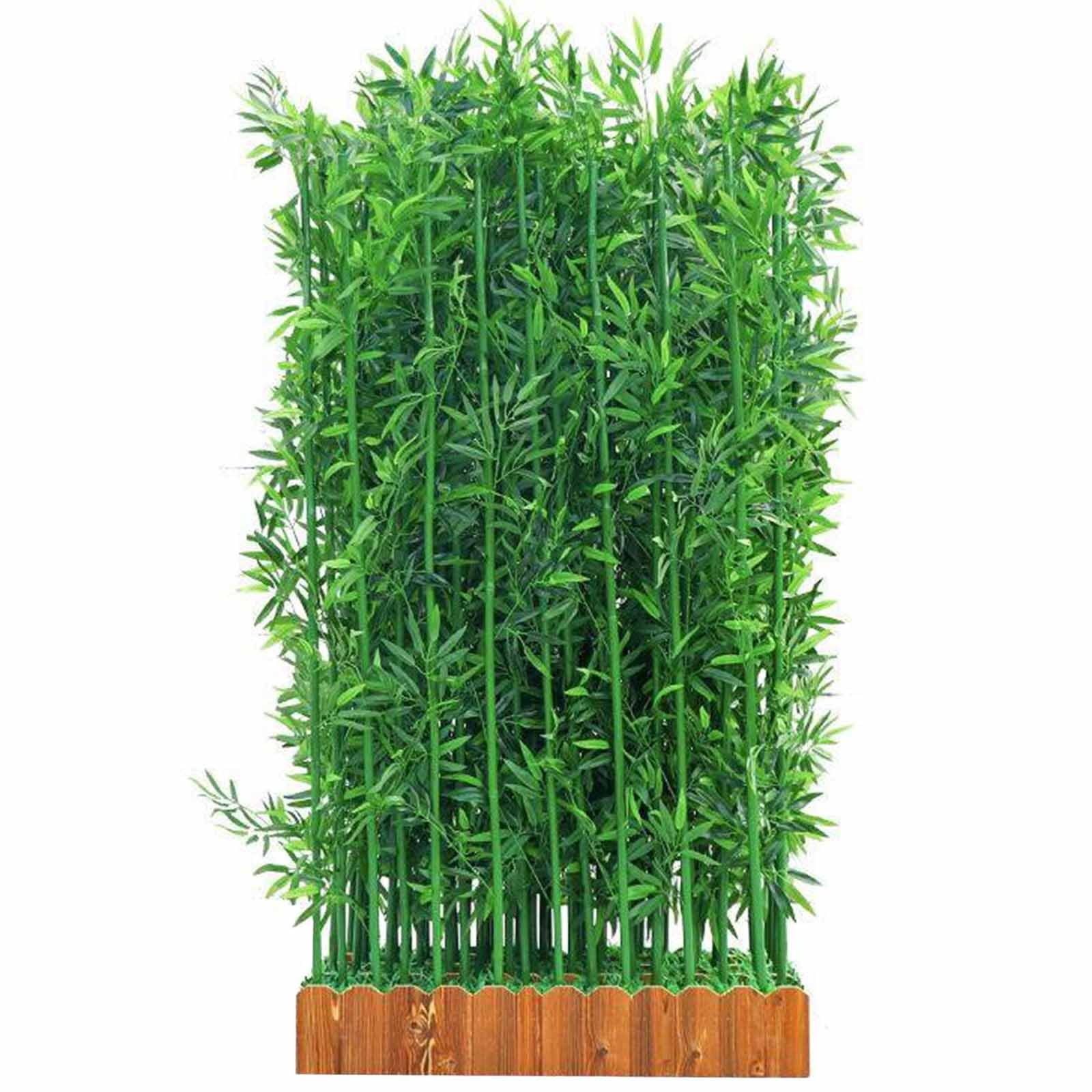 Gy8pkvwkwq 1.5M/5Ft Artificial Bamboo Privacy Screen,Fake Bamboo Plant Indoor,Faux Greenery Branches,Wooden Base,3.3/3.9/4.9Ft Tall,Freestanding Artificial Plants(,120X17x18cm-20 Bamboo)