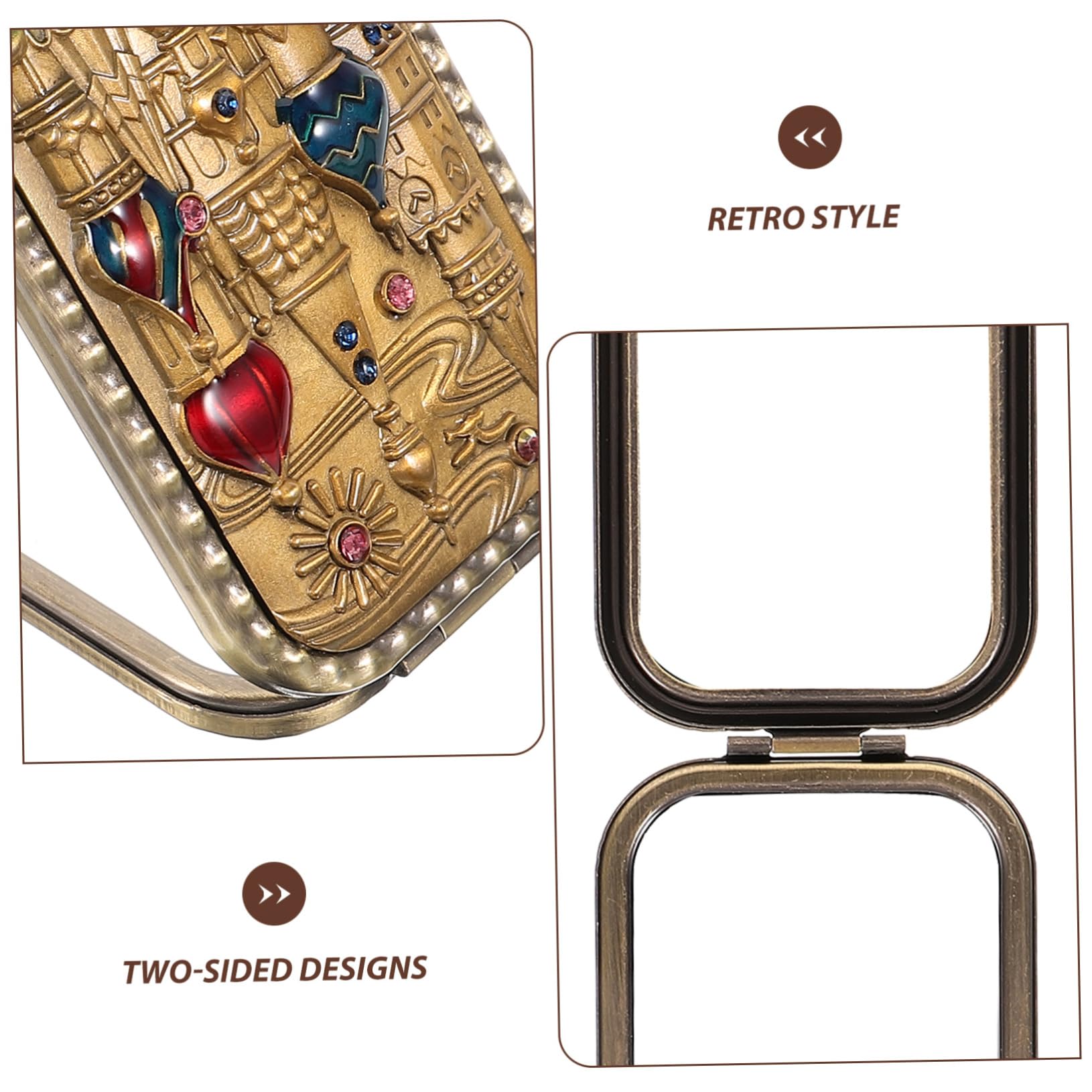Ipetboom 5 Stück Kosmetikspiegel Schminkspiegel Kosmetikspiegel Klein Leicht Vintage Taschenspiegel Handspiegel Make Up Zusammenklappbar Für Handtaschen Spiegel Taschenspiegel