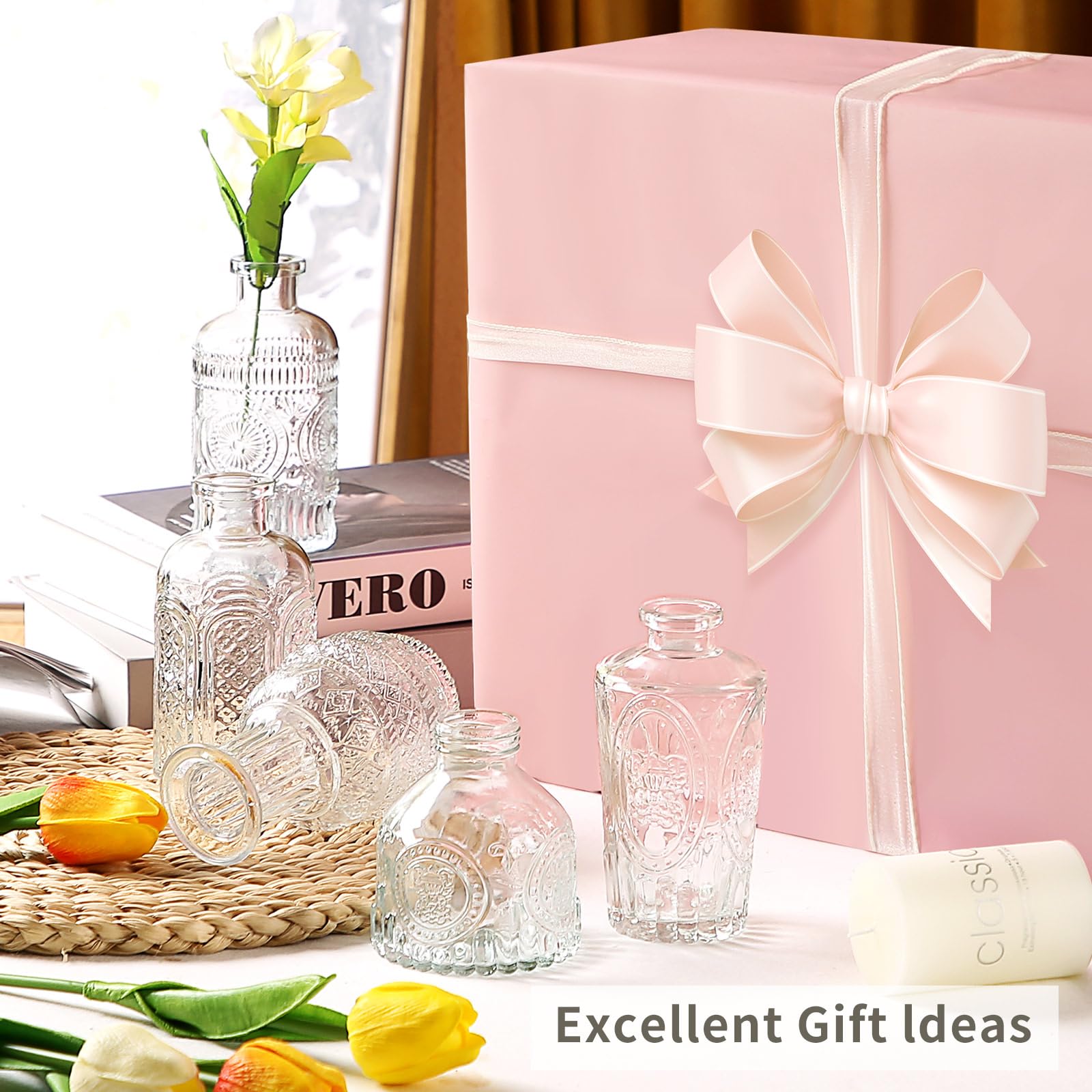 Szklane wazony na pąki luzem, zestaw 30 szt., małe szklane wazony na kwiaty jako dekoracja ślubna na stoły, przezroczyste wazony na kwiaty, odpowiednie do dekoracji ślubnych, dekoracji domu, dekoracji