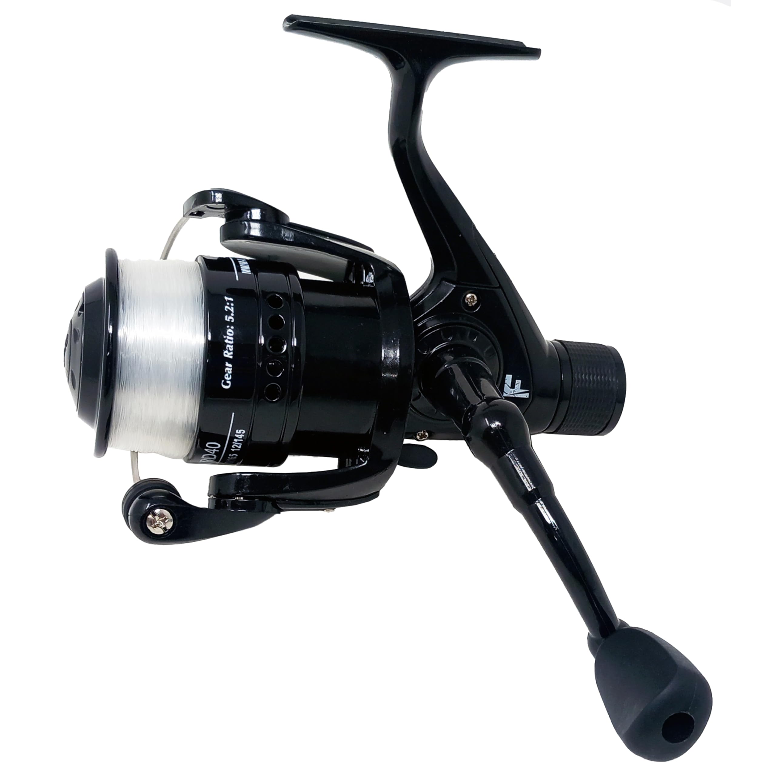 Rear Drag Spinning Reel – Freshwater Fishing Reel – Smooth Control for Coarse & Carp Species RD50 with 0.40mm Line On [11-00450]