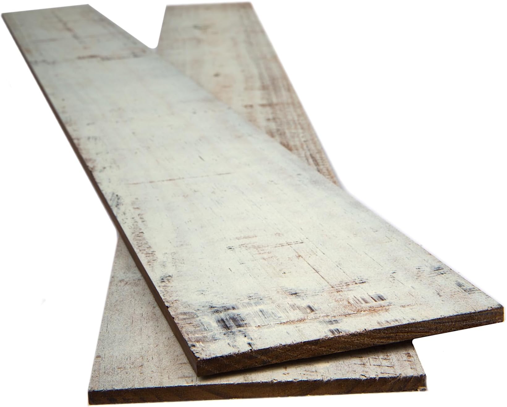 E-104 Thermally-Modified Barn Wood Wall Planks, Nail-in, 5" W x 48" L, 10 sq. ft., Pearl, Pack of 6