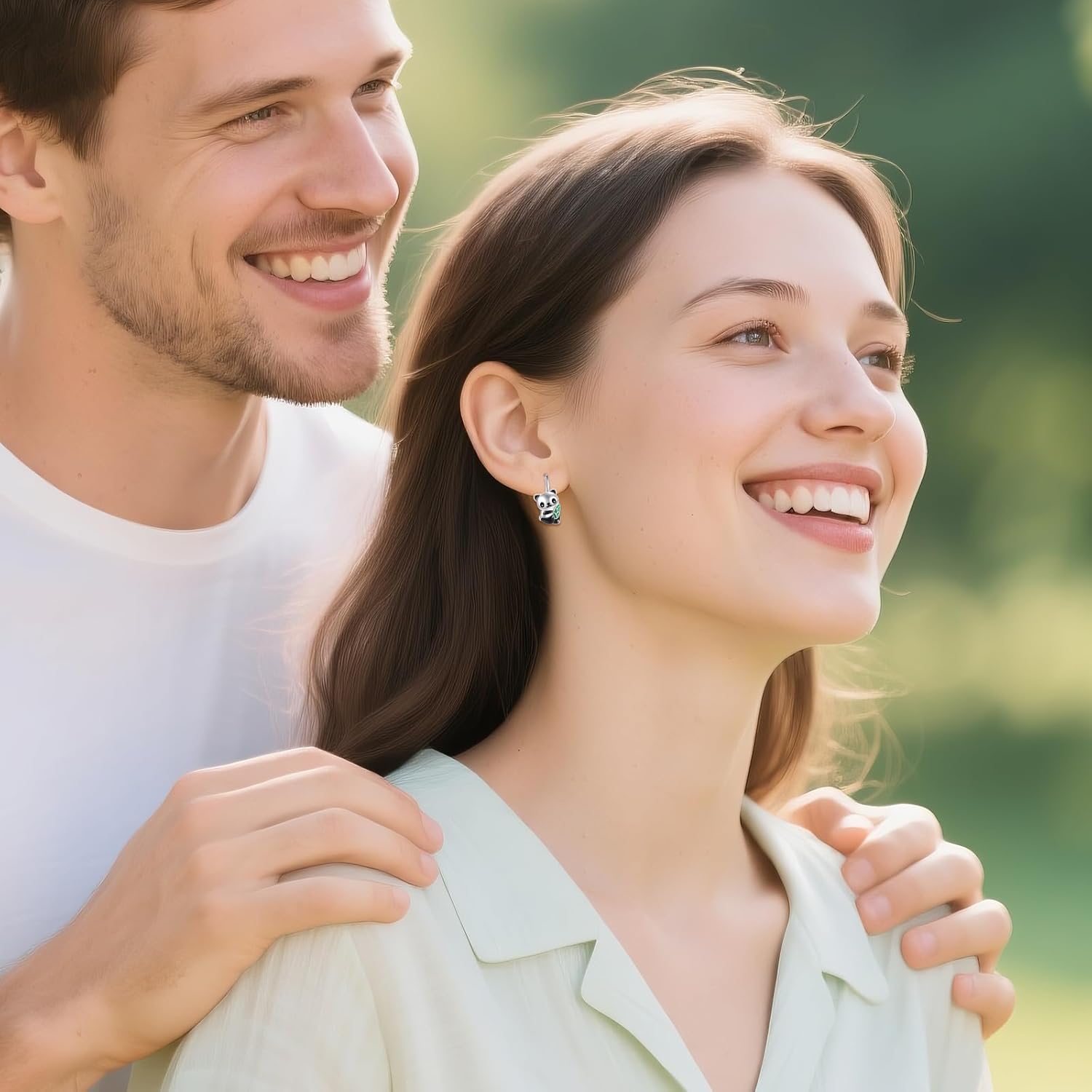 Panda Earrings 925 Sterling Silver Panda Hoop Earrings Cute Animal Jewelry for Women Gifts - Image 5