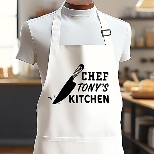 Miniatura 3 de Custom Chef Apron For Men, Grilling Gifts For Men, Mens Gift For Dad, Fathers Day & Christmas, Kitchen and BBQ Cooking Aprons For Daddy