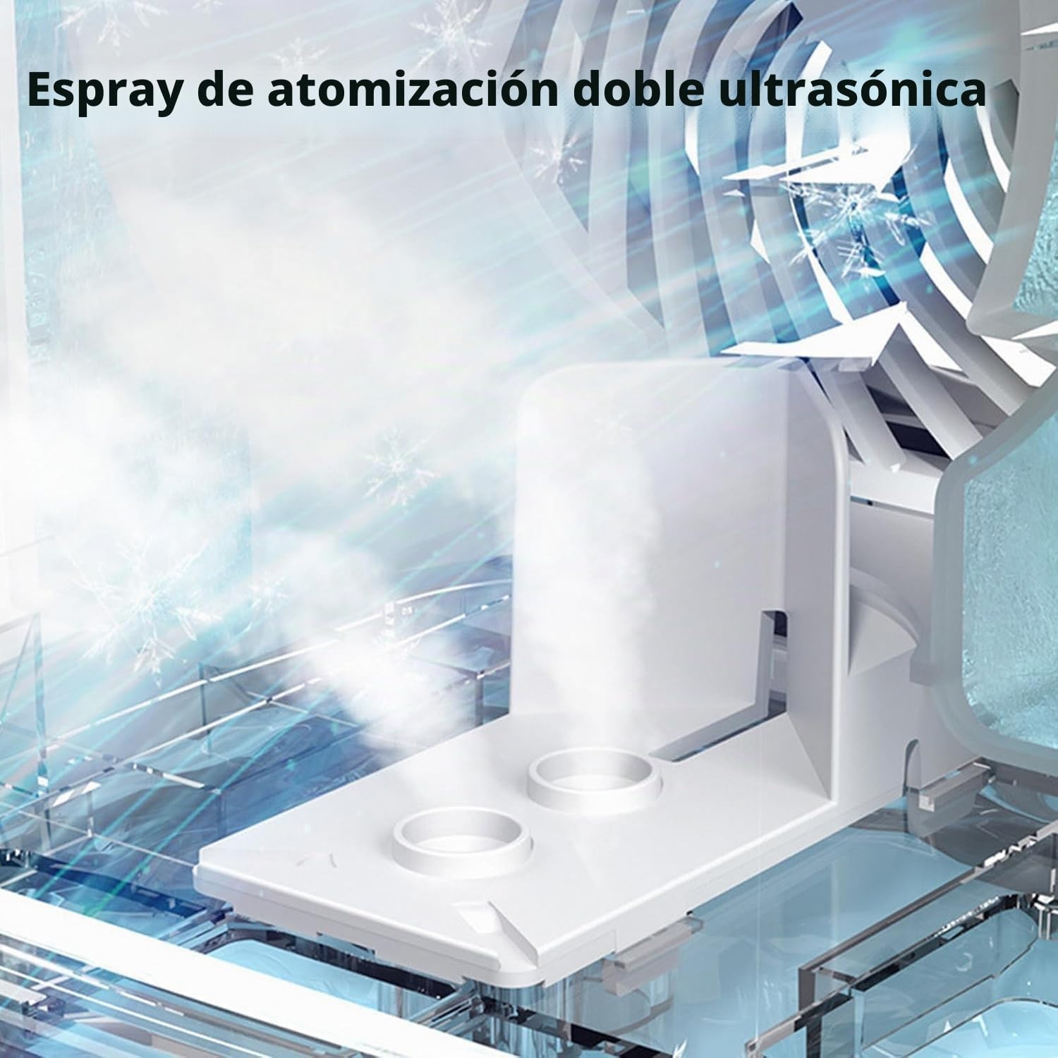 Enfriador de aire, mini ventilador portátil de aire acondicionado, humidificador de aire evaporativo silencioso, unidad de aire acondicionado, enfriador de aire de escritorio 3 en 1, 3 velocidades de