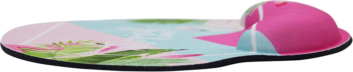 Mouse Pads with Gel Wrist Rest Support,Ergonomic Non Slip Base Memory Foam Wrist Rest Pad Mousepad for Home,Office,Gaming,Computer,Laptop Easy Typing Pain Relief, Flamingo image 3