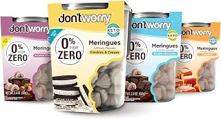 Don’t Worry Meringue Cookies – Zero Sugar Snacks for Diabetics, No Sugar Treats, Sugar Free Cookies, Low Carb & Gluten Free Snacks, Healthy Candy Alternative, Keto Food, Guilt-Free 4 Pack
