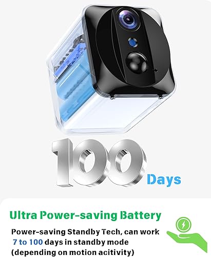 Miniatura 5 de Cámara inalámbrica para gatos para interiores, cámara Wi-Fi HD de 2K con control de aplicación, detección de movimiento, visión nocturna automática,