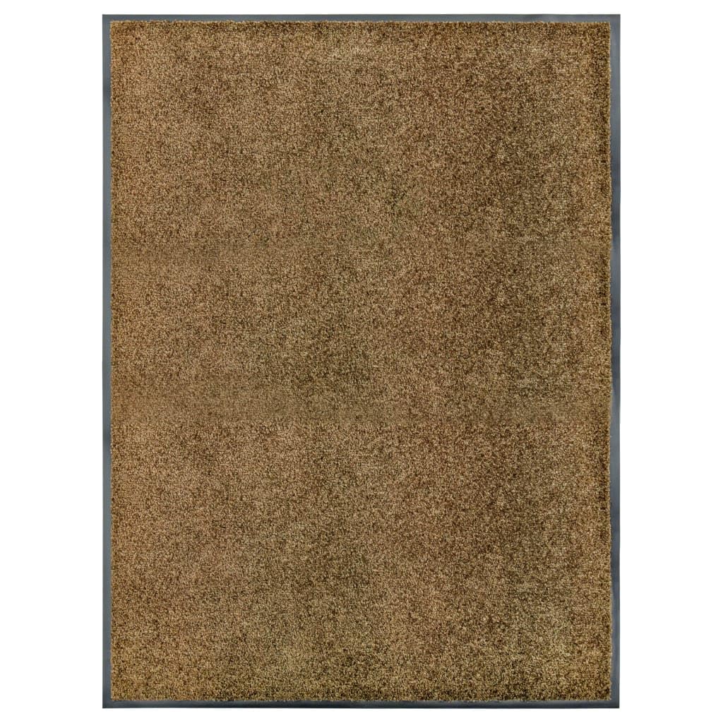 Paillasson d'entrée absorbant marron 90x120 cm avec revers PVC