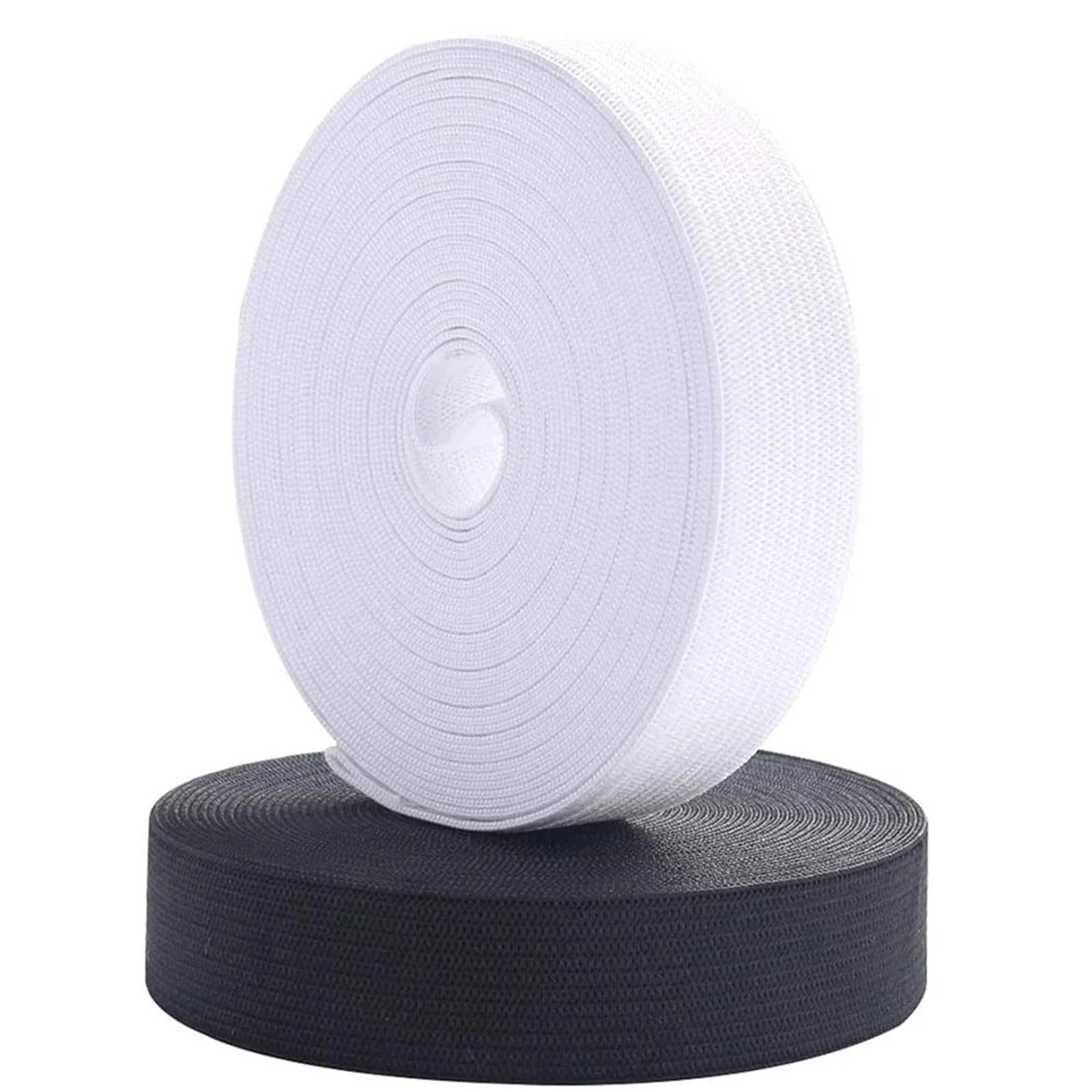Rollo de 40 m de Bandas elásticas for Coser, for Tejer, Coser, elásticas Planas, elásticas Trenzadas Anchas, Herramientas for Manualidades Elástico para Coser(Black,50mm)