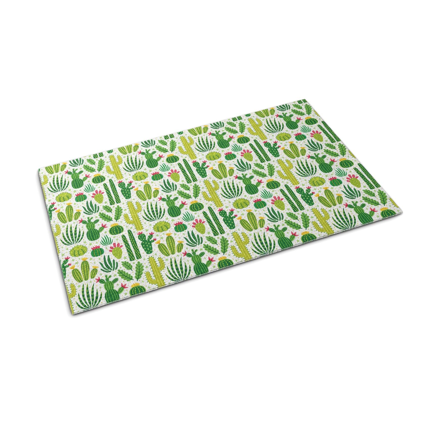 Paillasson extérieur 60x40 cm Tulup avec motif cactus résistant aux intempéries