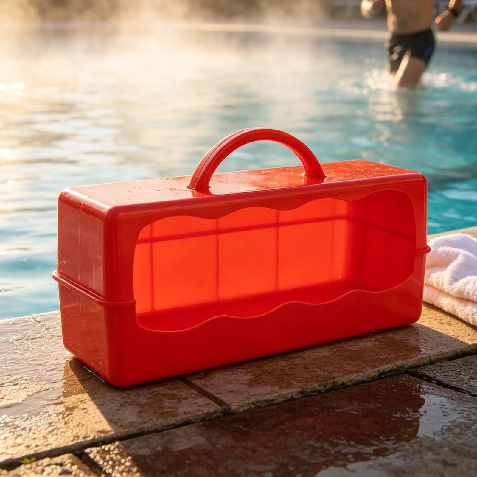 Piccola Bacinella Antiscivolo per Bordo della Piscina con Ampia Apertura e | Sputacchiera Antigoccia Per Hotel, Giardino, Acquatico, Palestra E Comunità Pubbliche