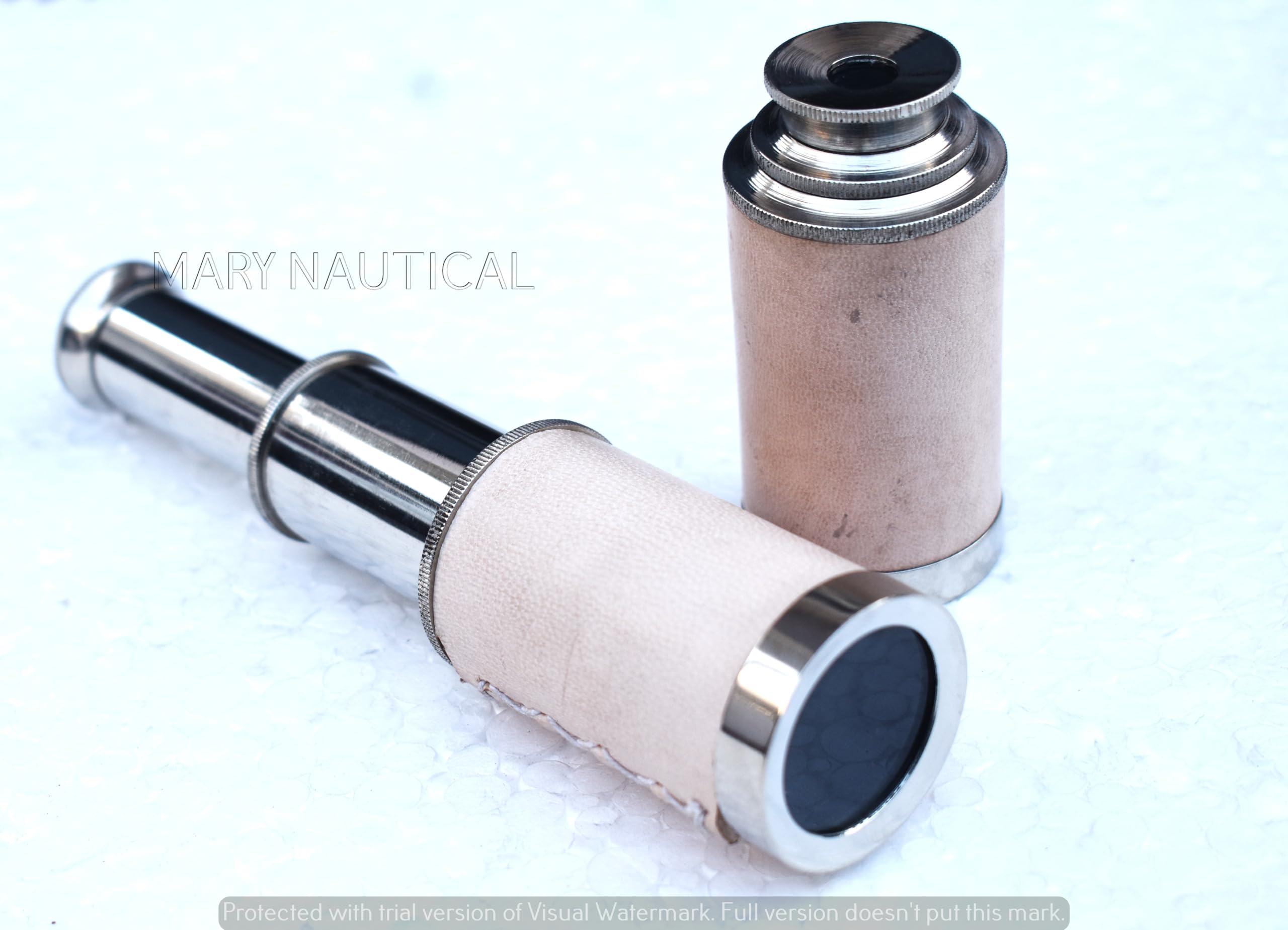 Mary Nautical 6'' Brass Handheld Telescope Nautical Pirate Spyglass Adventure Navigation monocular for Collapsible Hiking Outdoors Decorative Telescope