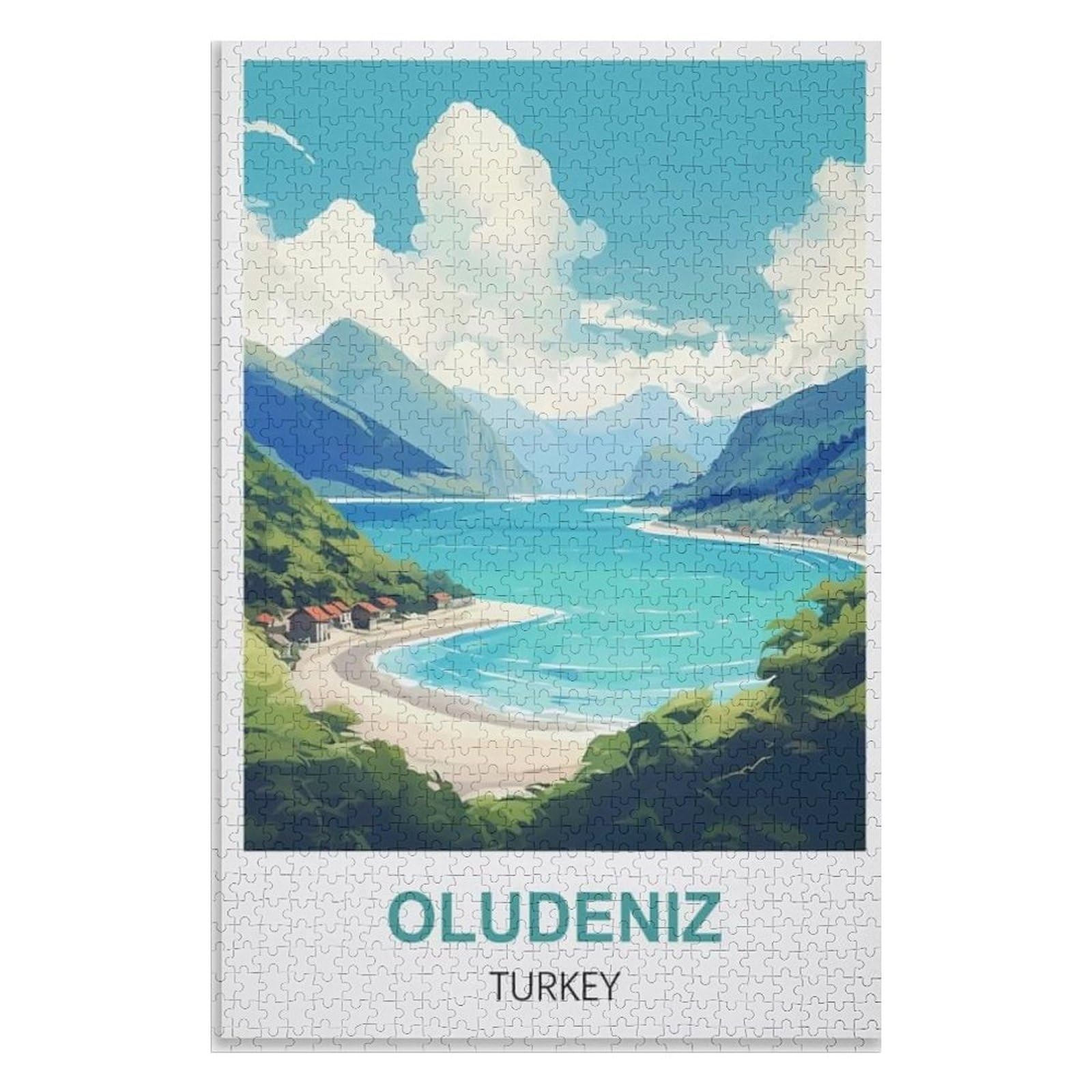 Fun Toys for the Whole Family，Oludeniz Turkey，Adults 1000 Piece Jigsaw Puzzle- Christmas，52x38，paper puzzle ，AA-1010