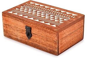 NIRMAN Jewellery Box: Vintage Mango Wood Keepsake Organizer