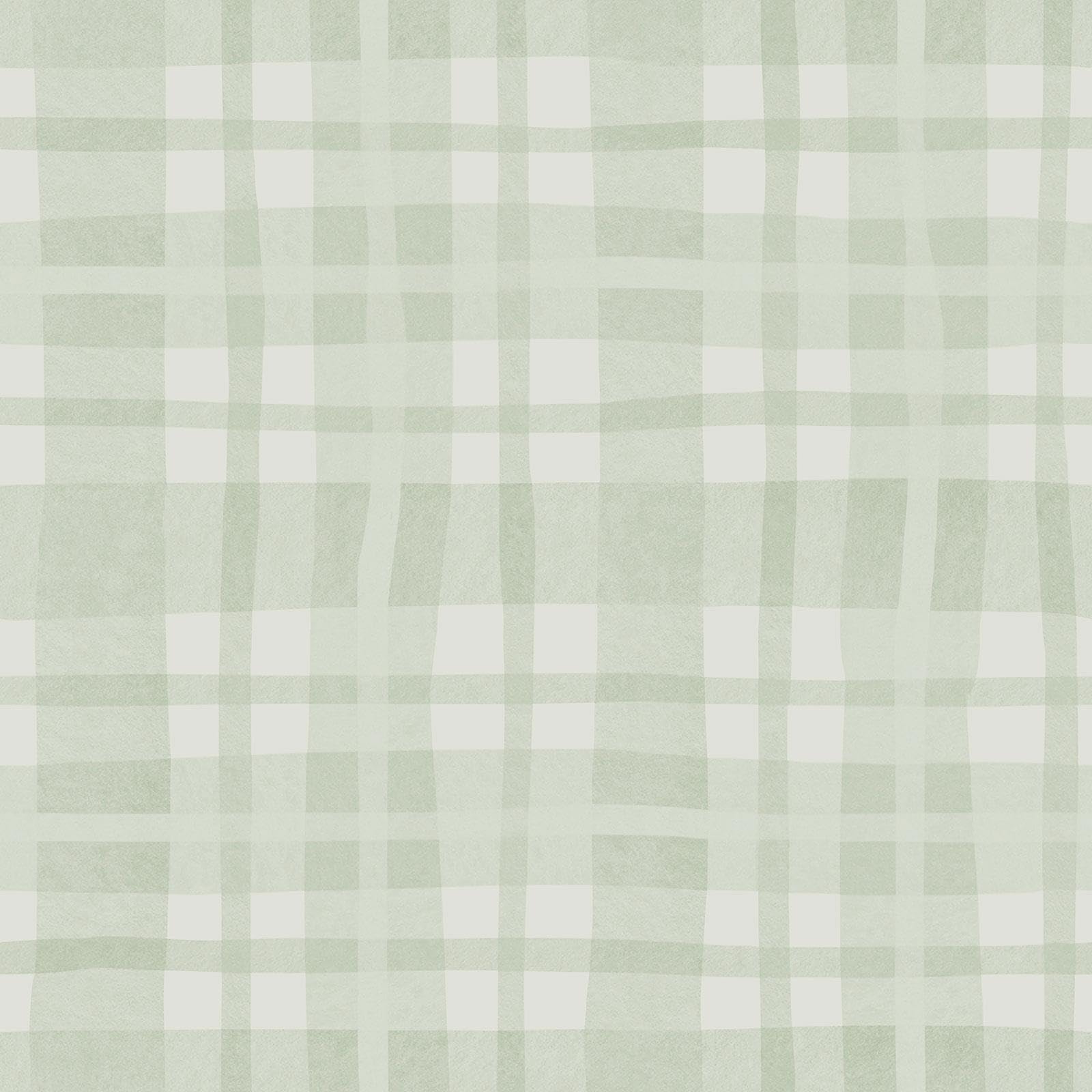 Ivy Plaid Fun and Playful, Chequed Design Wallpaper Perfect for Children's Bedrooms Nurseries Playrooms Sage Green Holden 14000