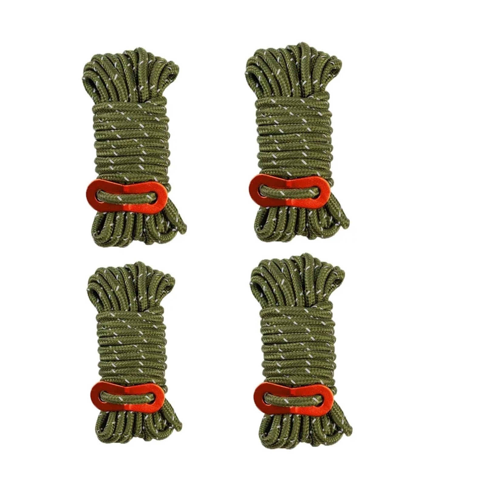 Guy Ropes 8 PCS Reflective Tent Guyline Lightweight Cord With Adjuster Camping Tensioner For Hiking Backpacks
