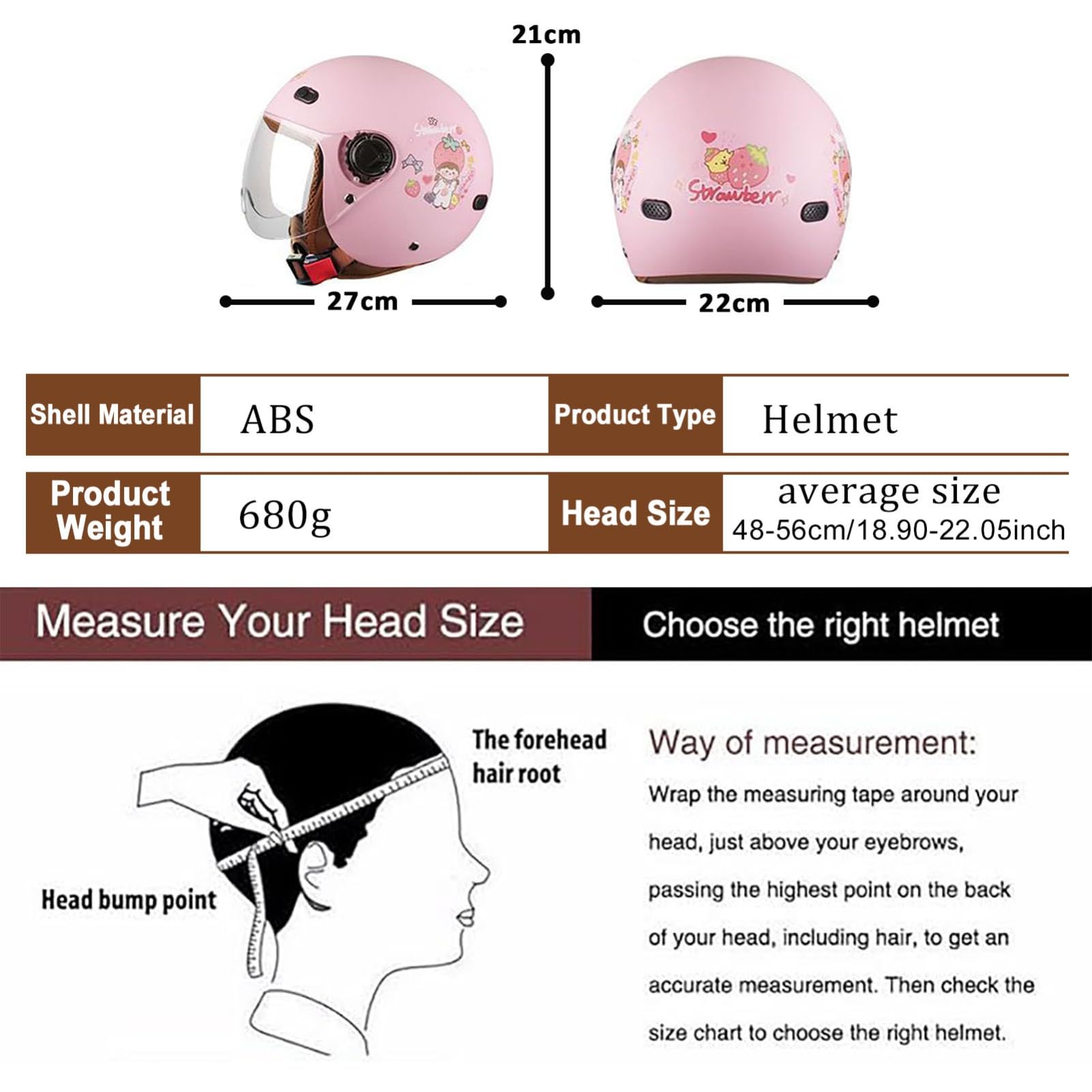 Casco Infantil Abierto para Motocicleta, para Niños Y Niñas 2 A 6 Años, Homologado ECE 22.06, Casco Infantil para Patinete con Visera Solar, Casco Jet Infantil para Motocicleta
