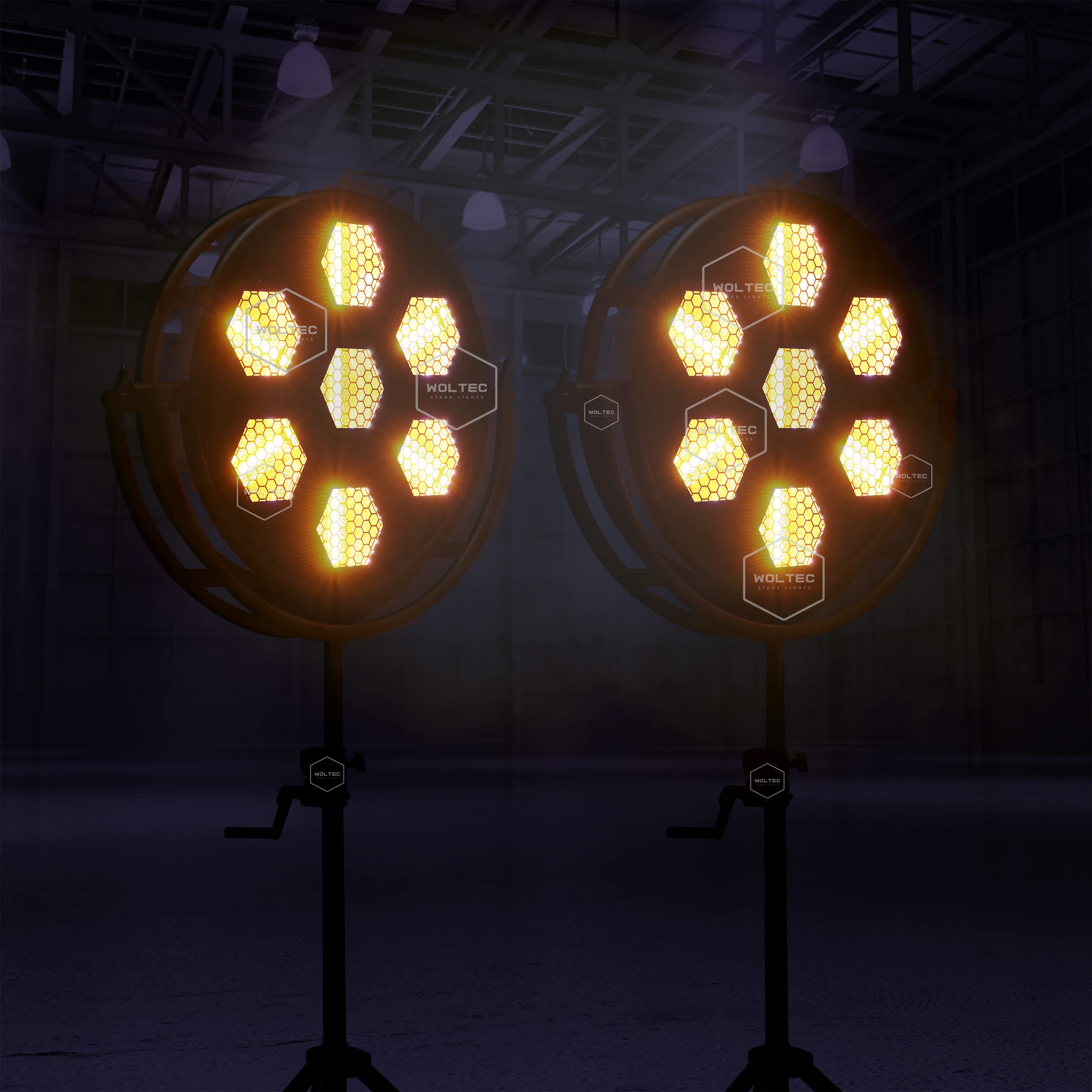 Amazon.com: WOLTEC Luz PAR de escenario retro hexagonal de 7