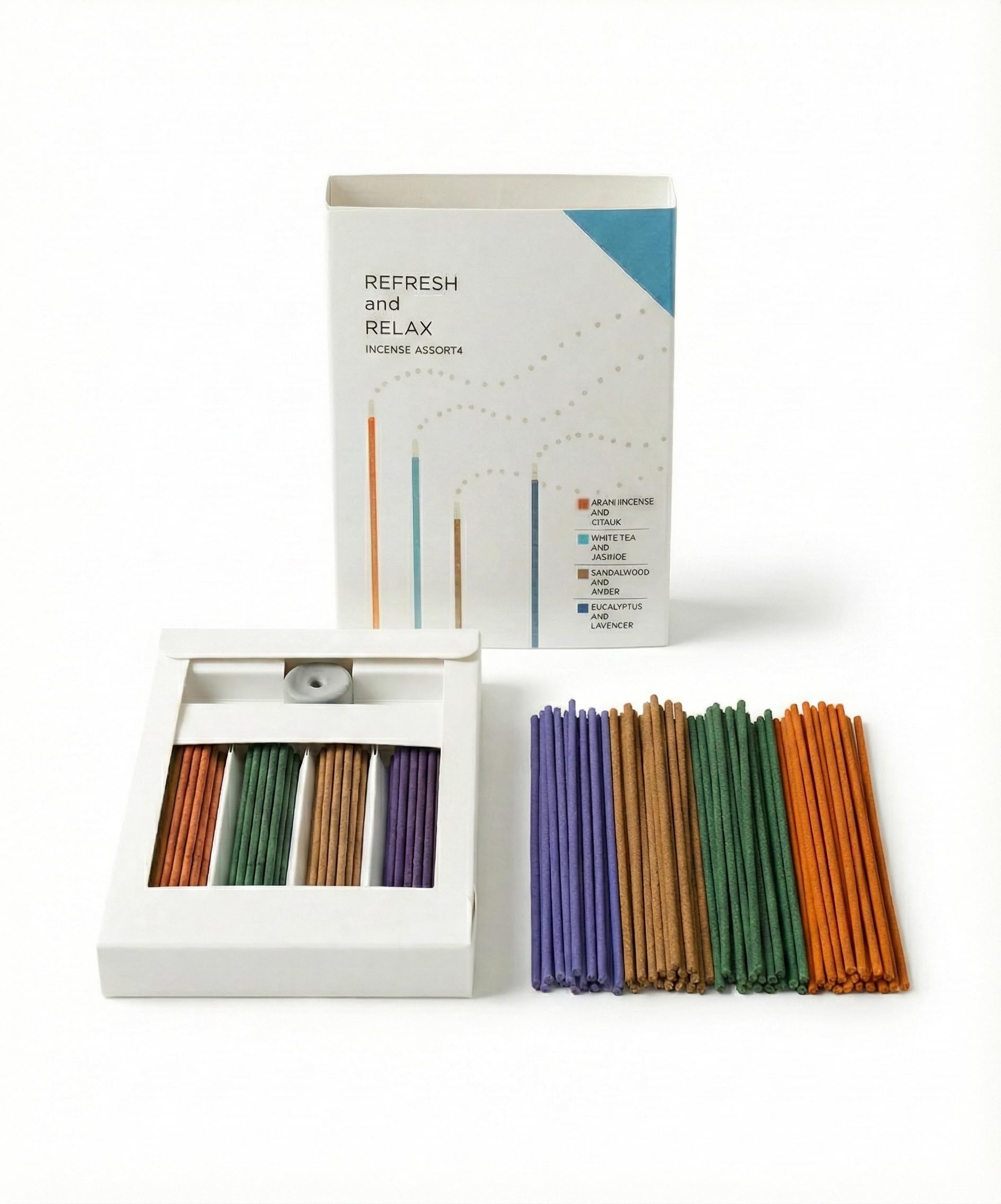 Kameyama Scented Incense Mini 80 Sticks 4 Scents Refresh Relax Japan