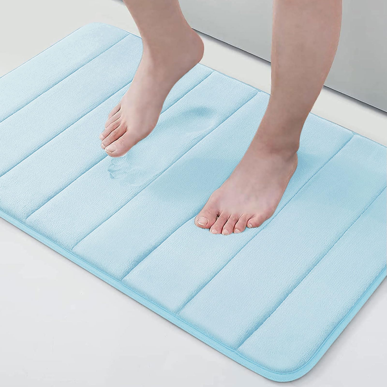 Buganda Memory Foam Bath Mat, 24" x 16", Ultra Soft and Non-Slip Bathroom Rugs, Water Absorbent and Machine Washable Bath Rug for Bathroom, Shower,