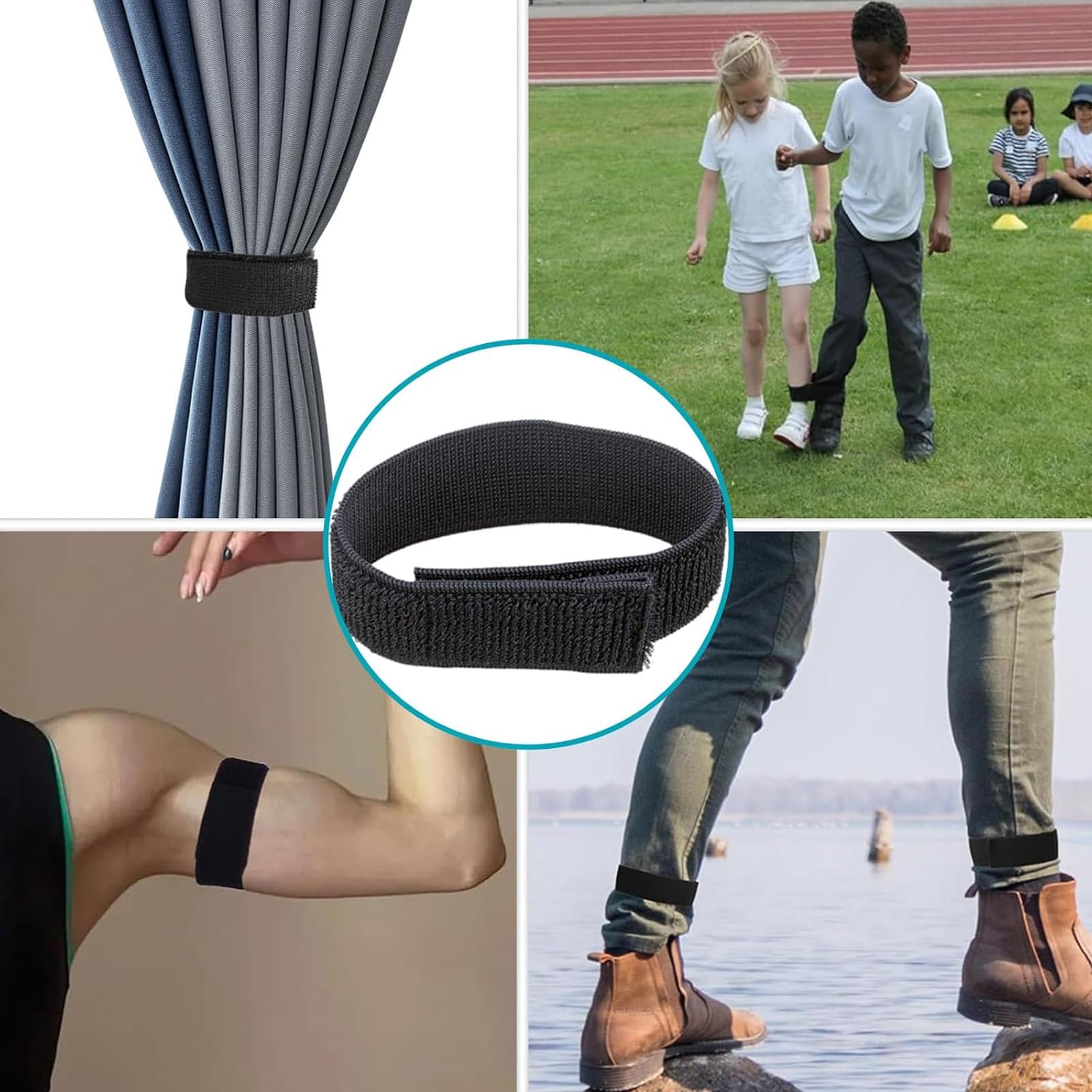 3 pares de clips de bicicleta, banda elástica para pantalones de ciclismo, pantalones de bicicleta, pantalones de botas, blusas, banda de seguridad para senderismo, camping, vadeadores, pesca,