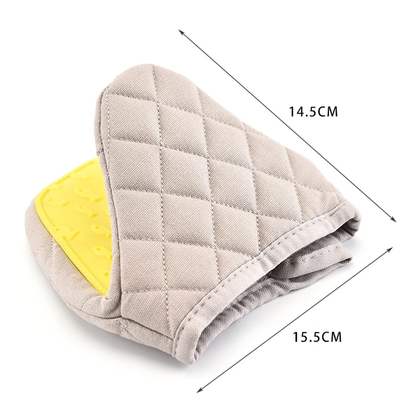 de Cuisine en Coton et Silicone, résistant à la Chaleur, Isolant, for Micro-Ondes, avec Pince à Main, for la Cuisson(Giallo)