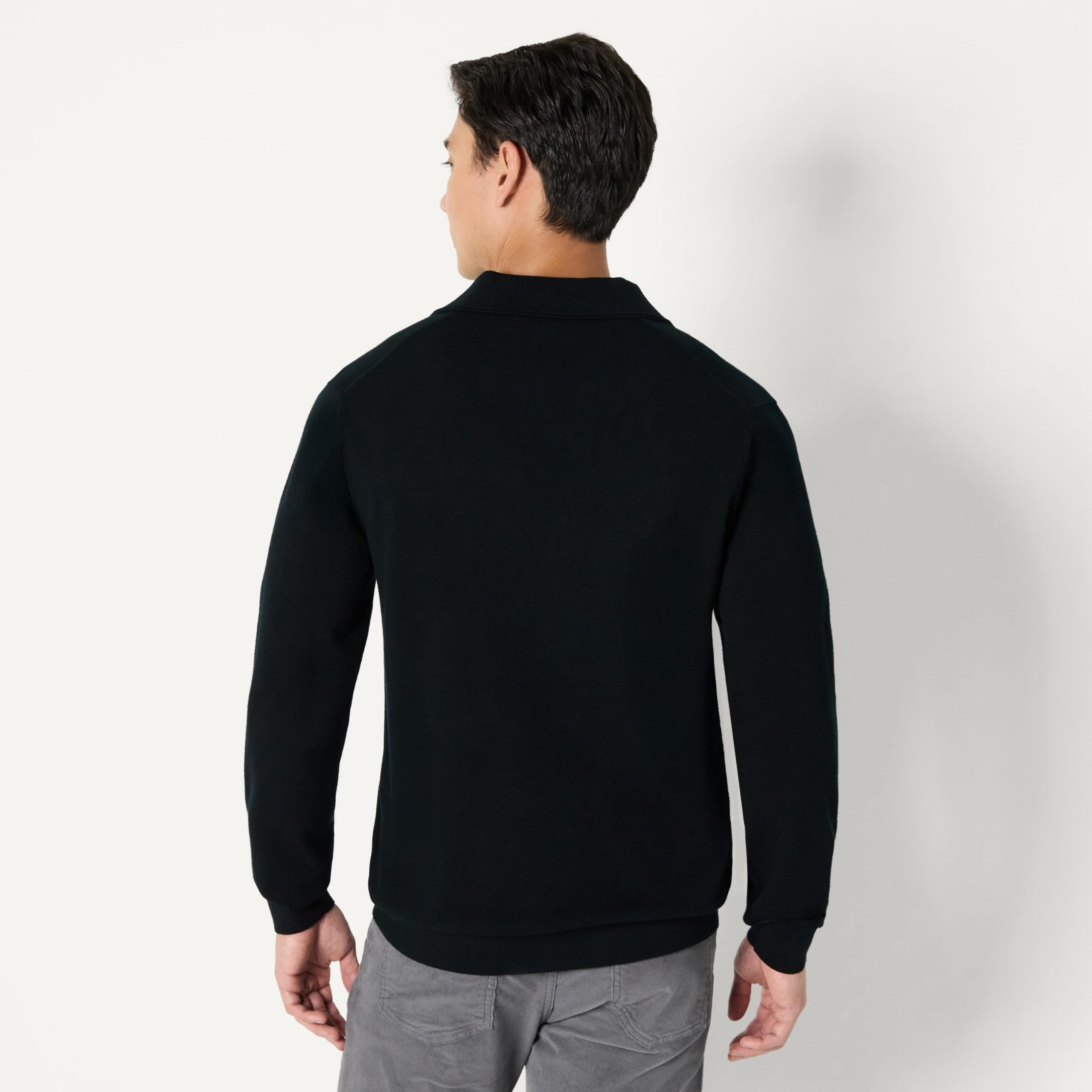 Amazon Essentials Uomo Maglione Polo a Maniche Lunghe, vestibilità Classica