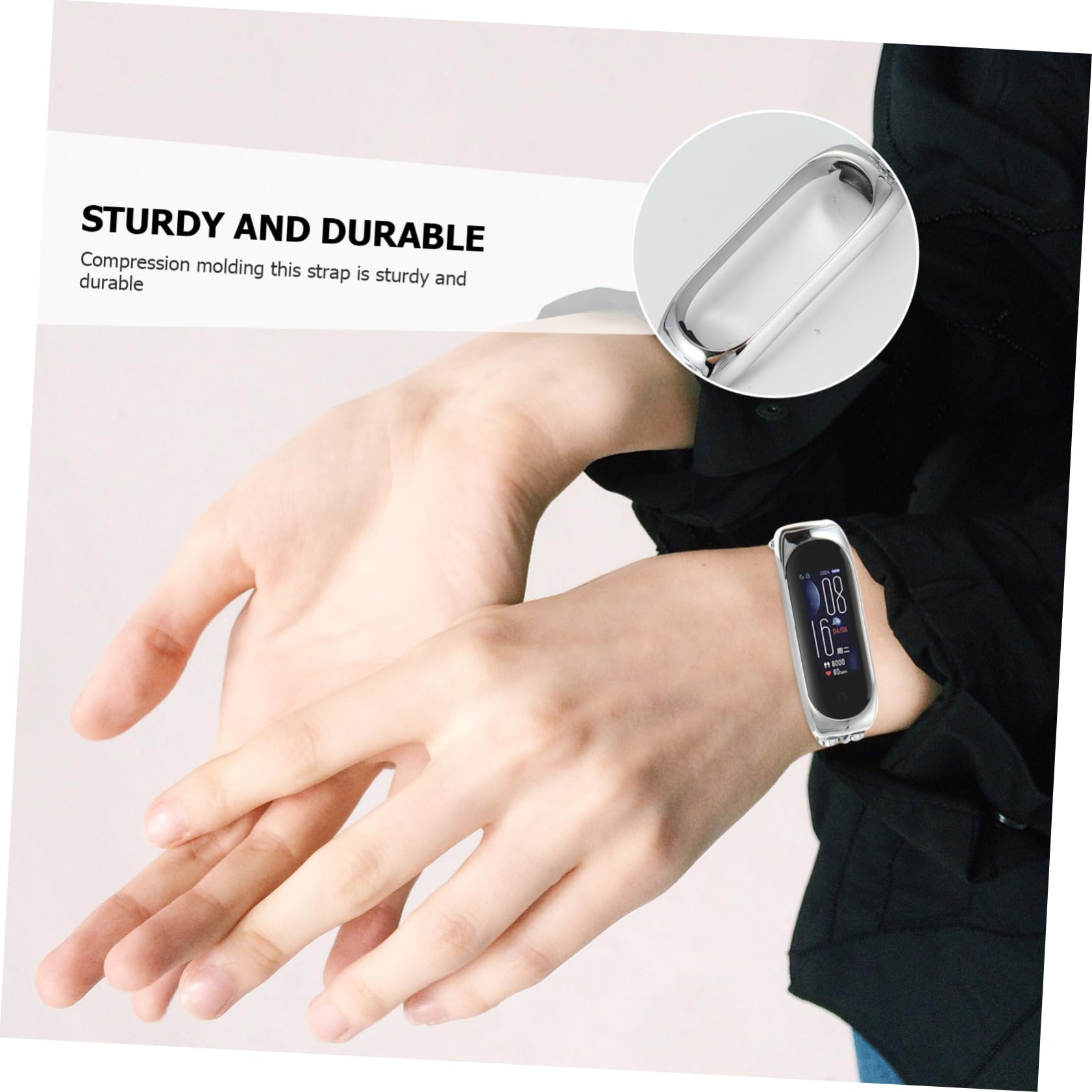 UKCOCO 2 Pièces Millet Bracelet Bracelets Pour Hommes Argent Reloj Inteligente Vintage Montre Élastique De Montre Montre Montage Montre En Alliage De