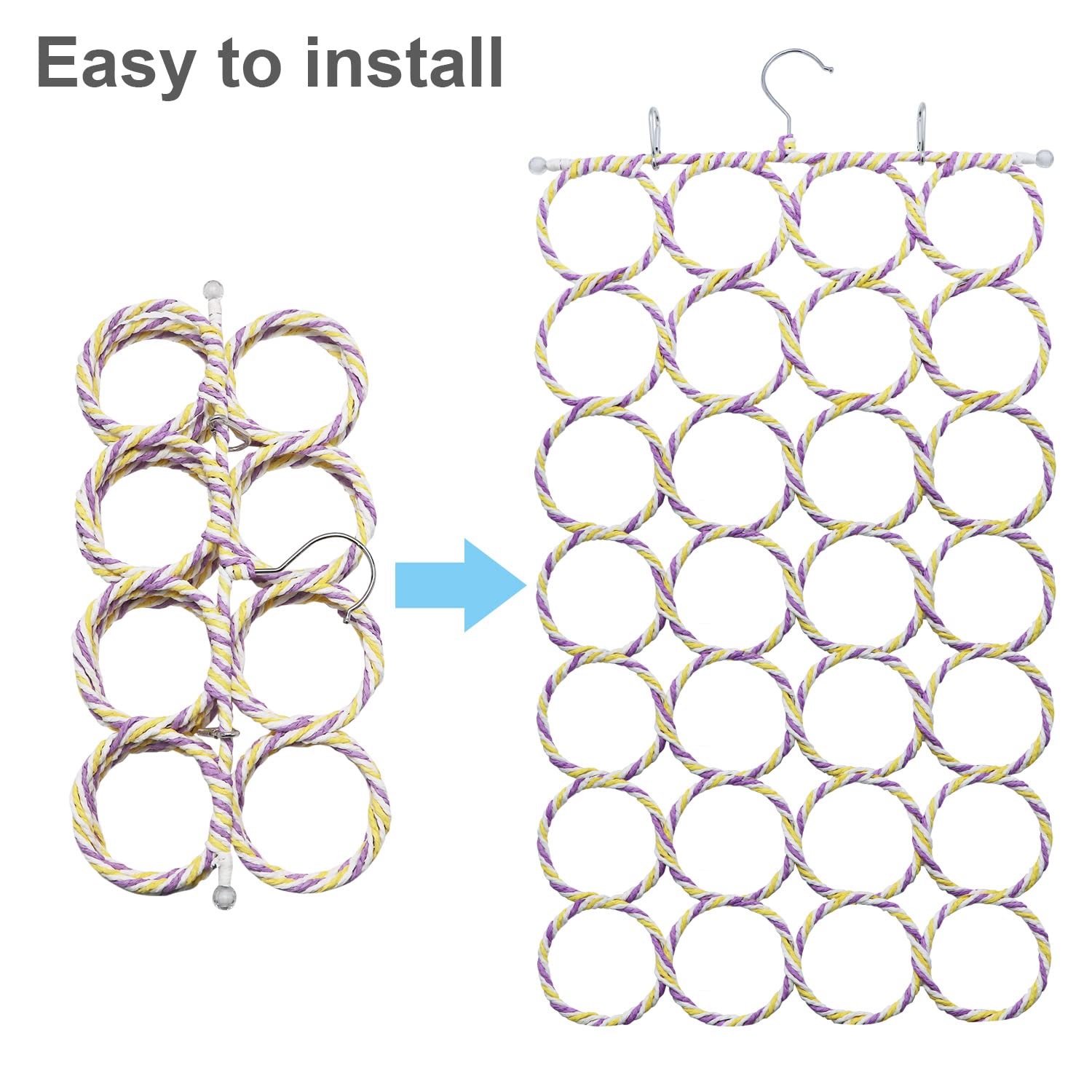 Wontee Bird Rope Climbing Ladder Parrot Hanging Swing Perch for Parakeets Cockatiels Conures Lovebirds Rats (Random Color) - image 7