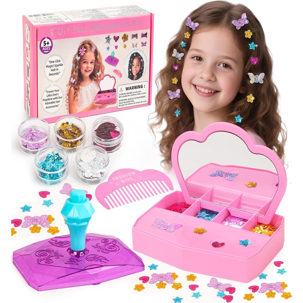 Amazon.com: Hair Gem Stamper Kit, Birthday Party Gifts Toys for