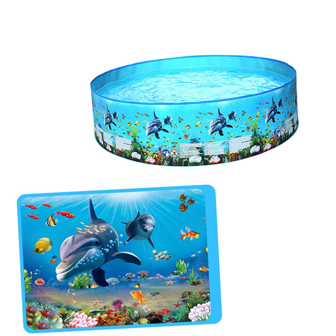 Piscine pour garçon et filles jeux d'été en plein air Hohopeti ronde en PVC
