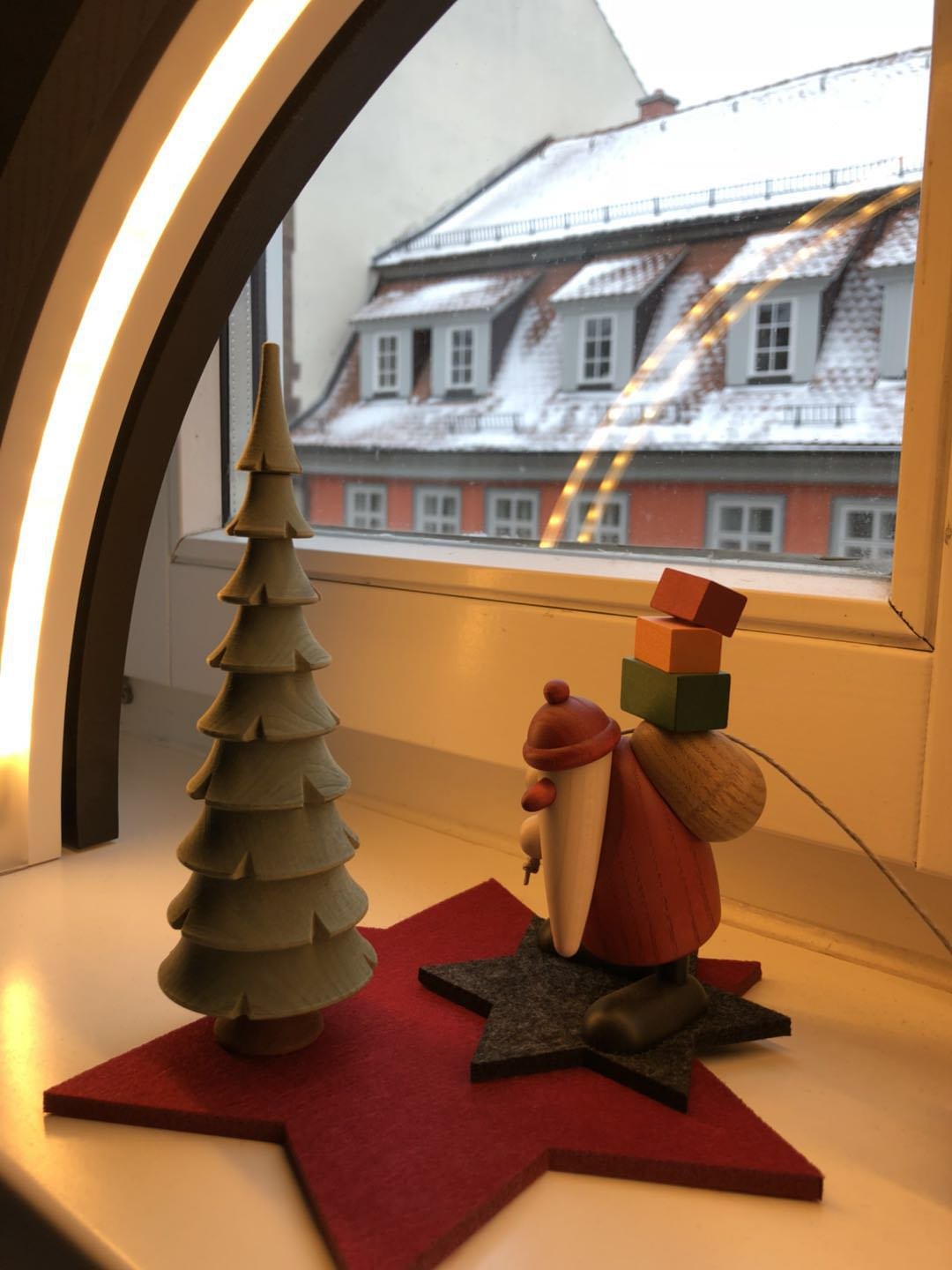 Oblique Unique Filz Deko Set – Schale, 24 Sterne & 4 Untersetzer Für Weihnachtstischdeko