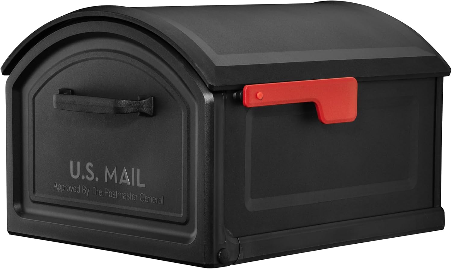Architectural Mailboxes BILT CRE8™ T4, USPS Approved Next Generation Rust-Proof Plastic Post Mounted Mail Box for Outside, Black, XL Extra Large Curbside Mailbox with Magnetic Latch