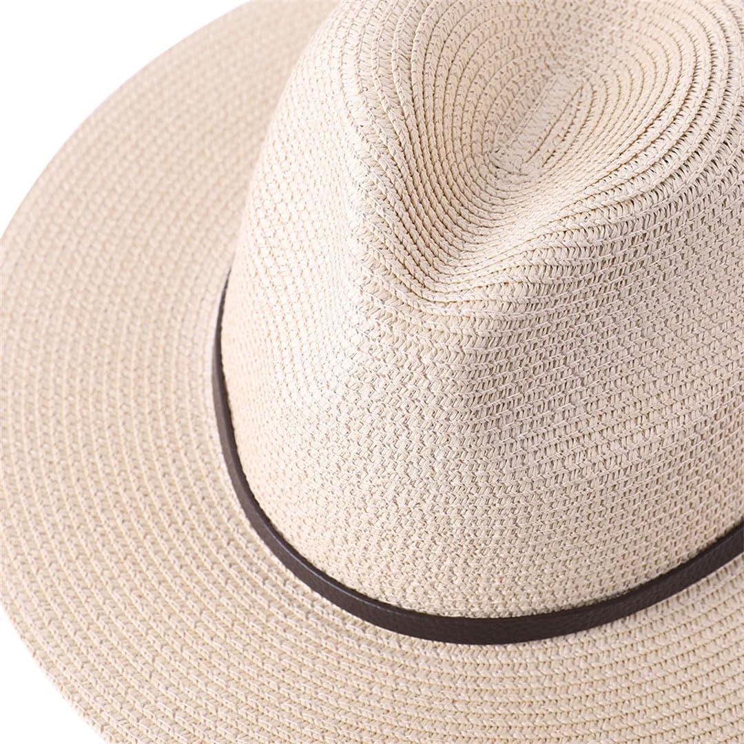 Cappello da donna in paglia per genitori e figli, per cappelli da spiaggia Panama Jazz, Pnnrk, 6 7/8-7 1/8