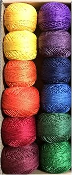 Valdani Pearl Cotton Ball Size 12 109yd Rainbow Dark
