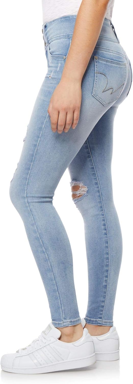 WallFlower Women’s Sassy Skinny High-Rise Insta Soft Juniors Jeans (Standard and Plus)