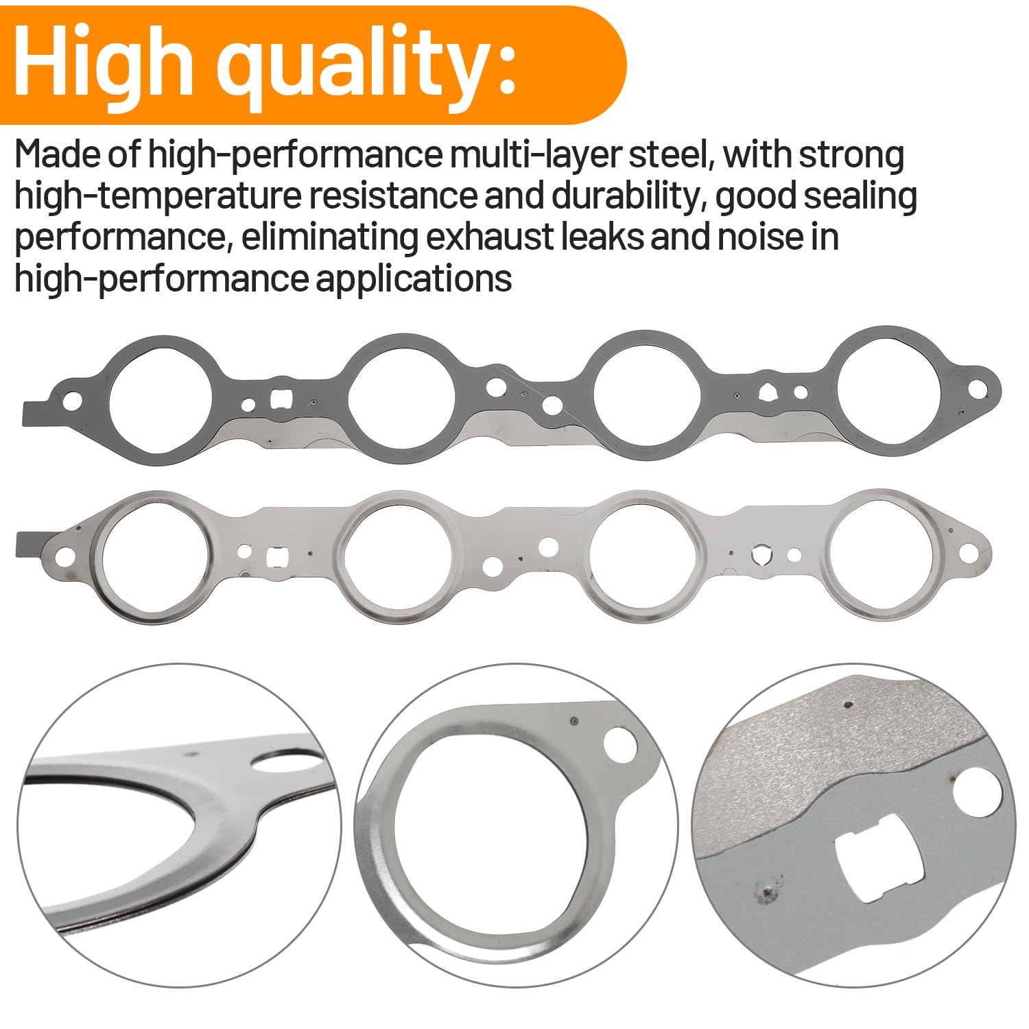 12617944 Exhaust Manifold Header Gasket Bolt for LS for Chevy for Silverado for Camaro for Caprice for Corvette for Tahoe for Sierra for CTS for Escalade 4.8L 5.3L 5.7L 6.0L 6.2L for LS1 LS2 LS3 LS6