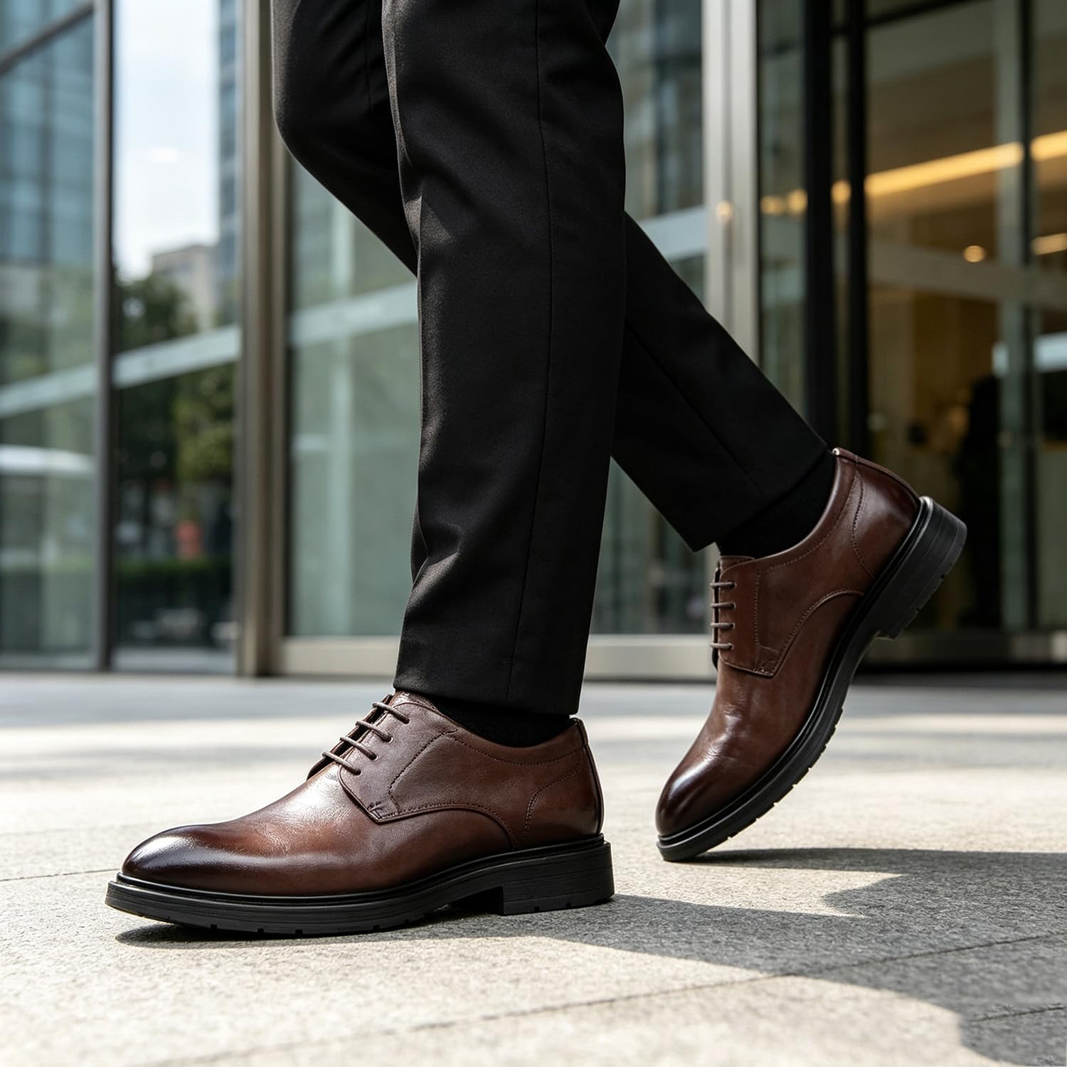 Scarpe da Cerimonia Stringate Classiche Scarpe Derby per Uomo