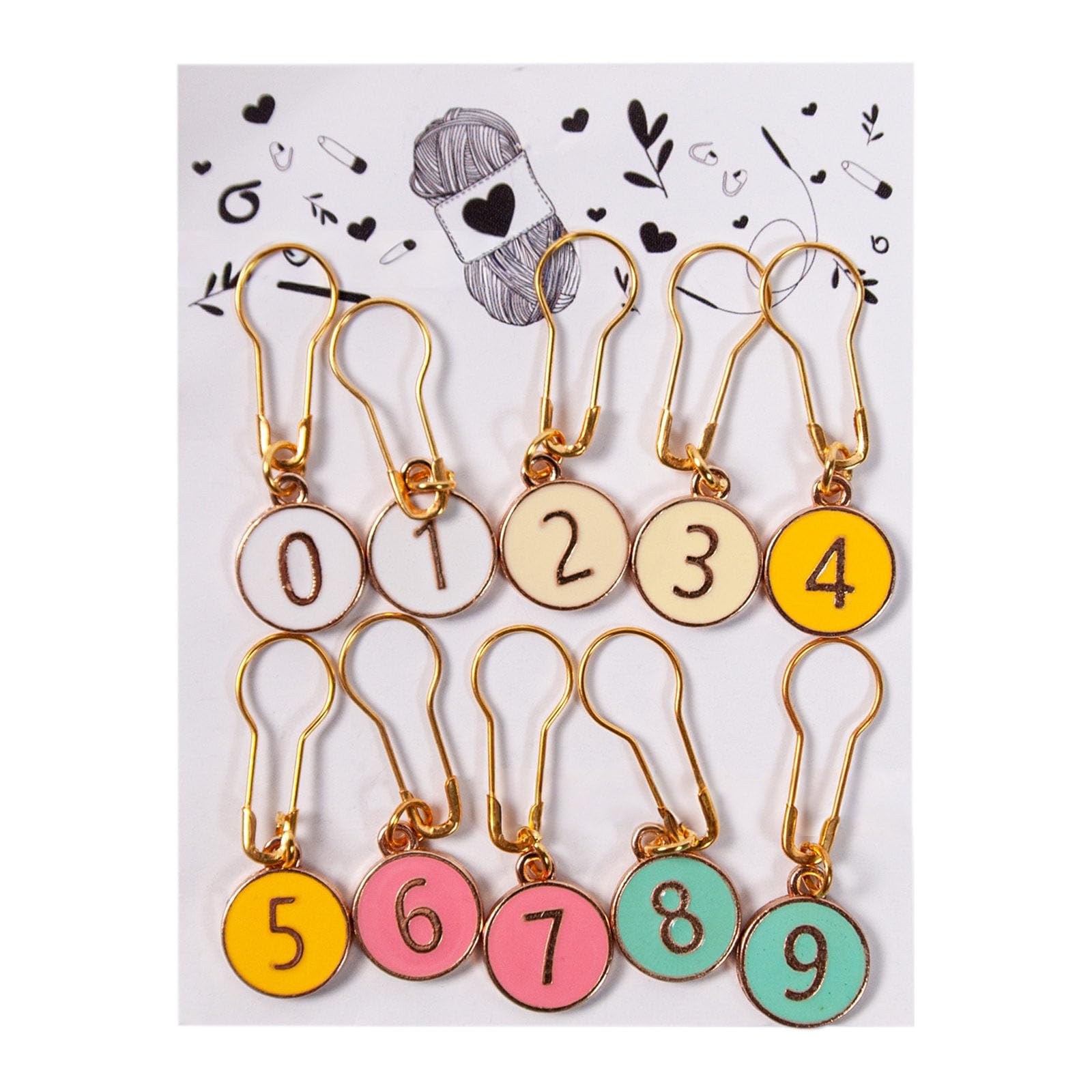 Xjdzineq Iron Stitching Markers Set of 10 for Knitting Crochet and Wool Crafting Knitting Equipment