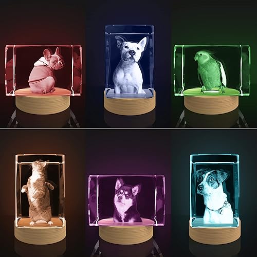 Miniatura 6 de Regalos personalizados con fotos de cristal 3D para ella, esposa, mamá, papá, mujeres, hombres, parejas, regalos personalizados con imágenes